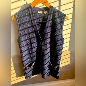 Rare Vintage Celine Navy wool waistcoat vest size 12